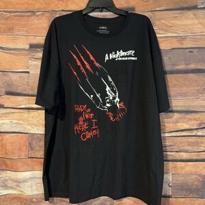 A Nightmare On Elm Street T-Shirt 3XL Ready Or Not Here I Come Freddy Glove